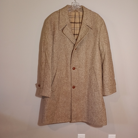 Vintage Other - Zero King For Dayton's Men's Tan Wool Coat Size L Vintage 90s Y2K